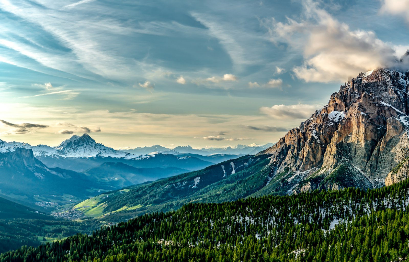 Meadow and mountains